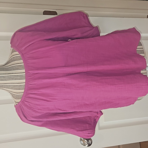 University Thread Purple Off Shoulder top Size S - Picture 2 of 9